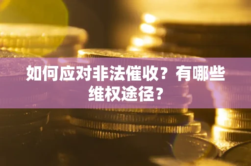 武汉如何应对非法催收？有哪些维权途径？