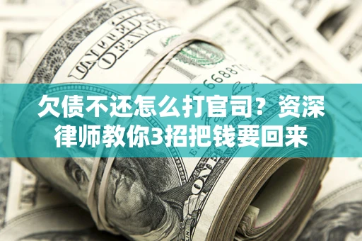 武汉欠债不还怎么打官司？资深律师教你3招把钱要回来