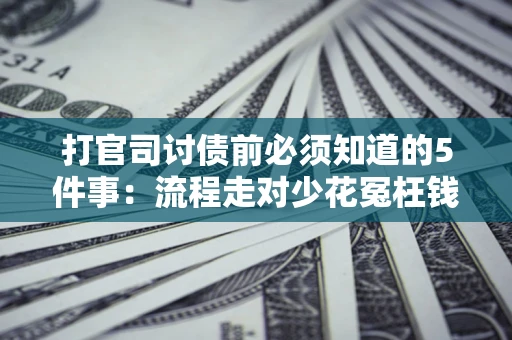 武汉打官司讨债前必须知道的5件事：流程走对少花冤枉钱