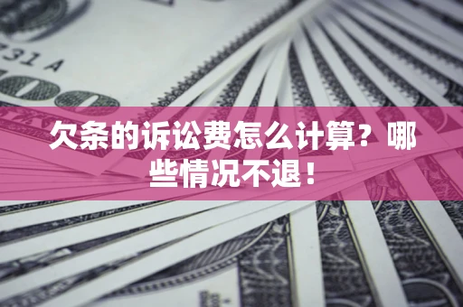 武汉欠条的诉讼费怎么计算?哪些情况不退! 武汉欠条的诉讼费怎么计算?哪些情况不退!