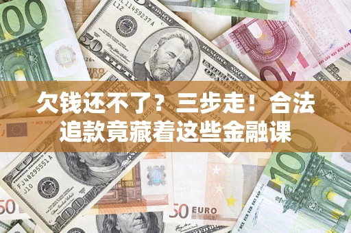 武汉欠钱还不了？三步走！合法追款竟藏着这些金融课